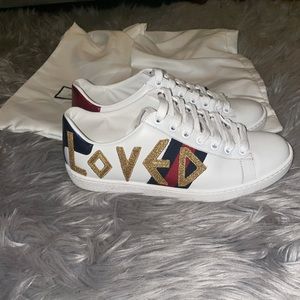 Gucci Ace Embroidered Love Sneakers